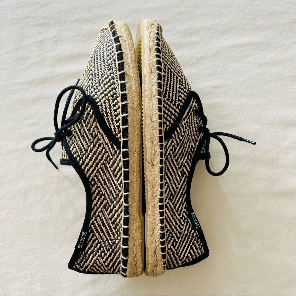 Soludos Lace Up Espadrilles In Black Natural - Flats - Picture 10 of 15